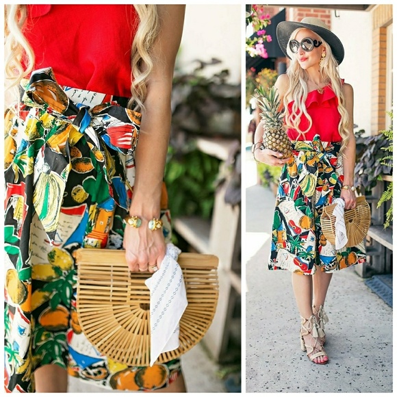 J. Crew Dresses & Skirts - NWT, J. Crew Postcard Print Monarch Skirt